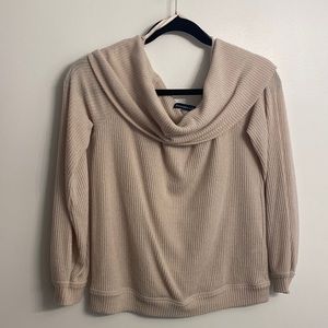 Abercrombie & Fitch off-the-shoulder long-sleeve shirt.